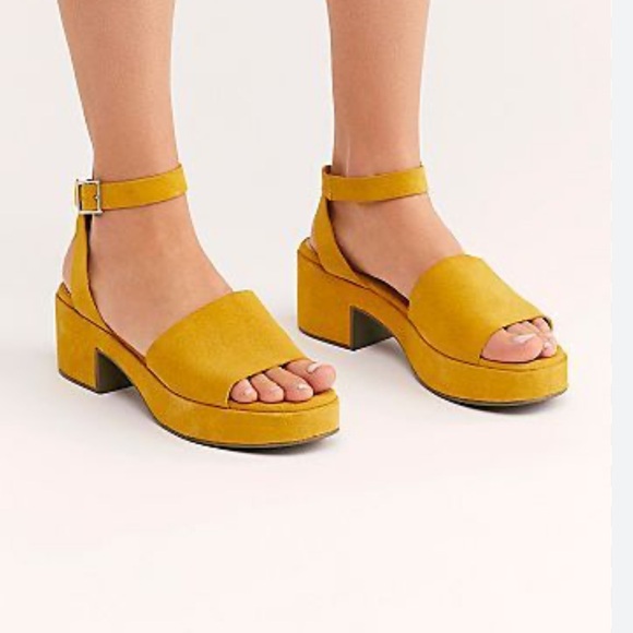 Seychelles Shoes - Yellow Seychelles wedge platform heels never worn! 7